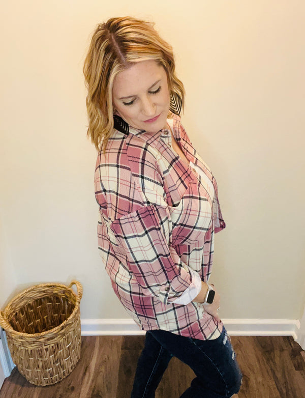 Who We Could Be Plaid Button Down