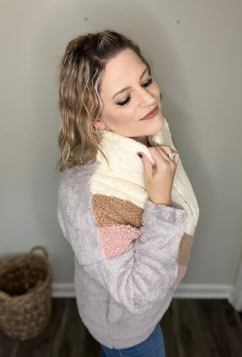 Be With You Color Block Pullover