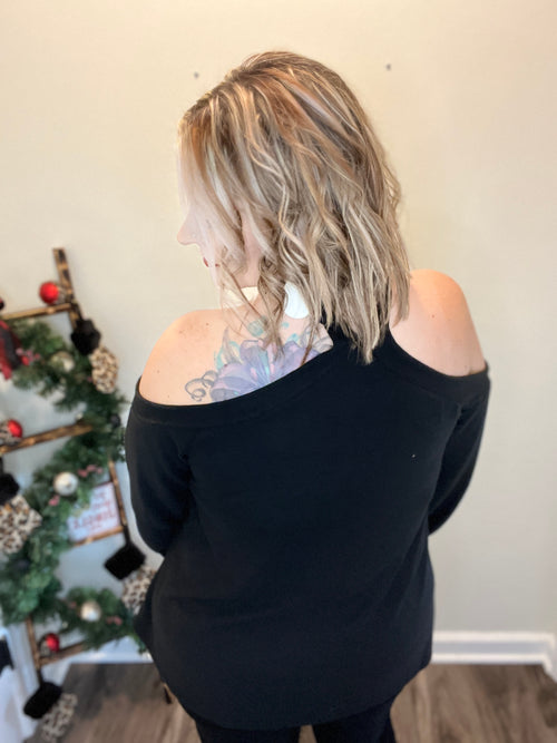 Holiday Memories Off The Shoulder Sweater
