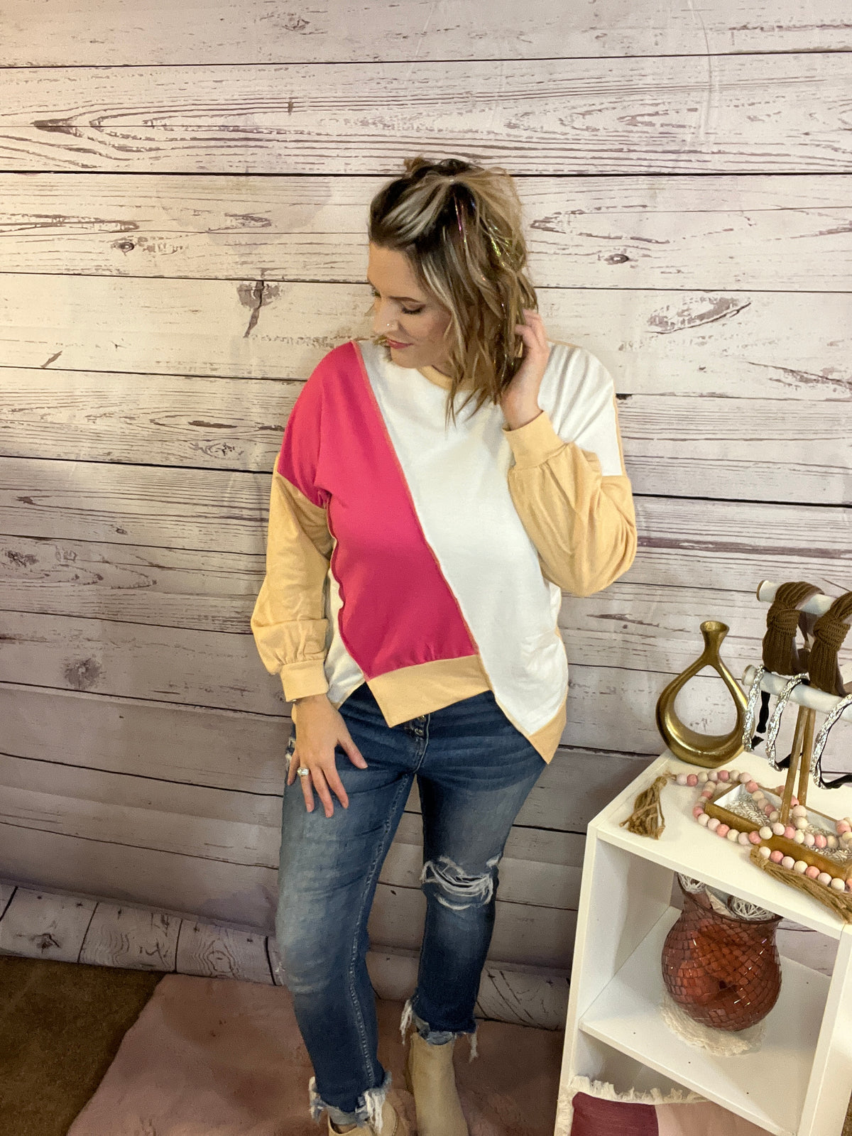 How Sweet It Is Color Block Top