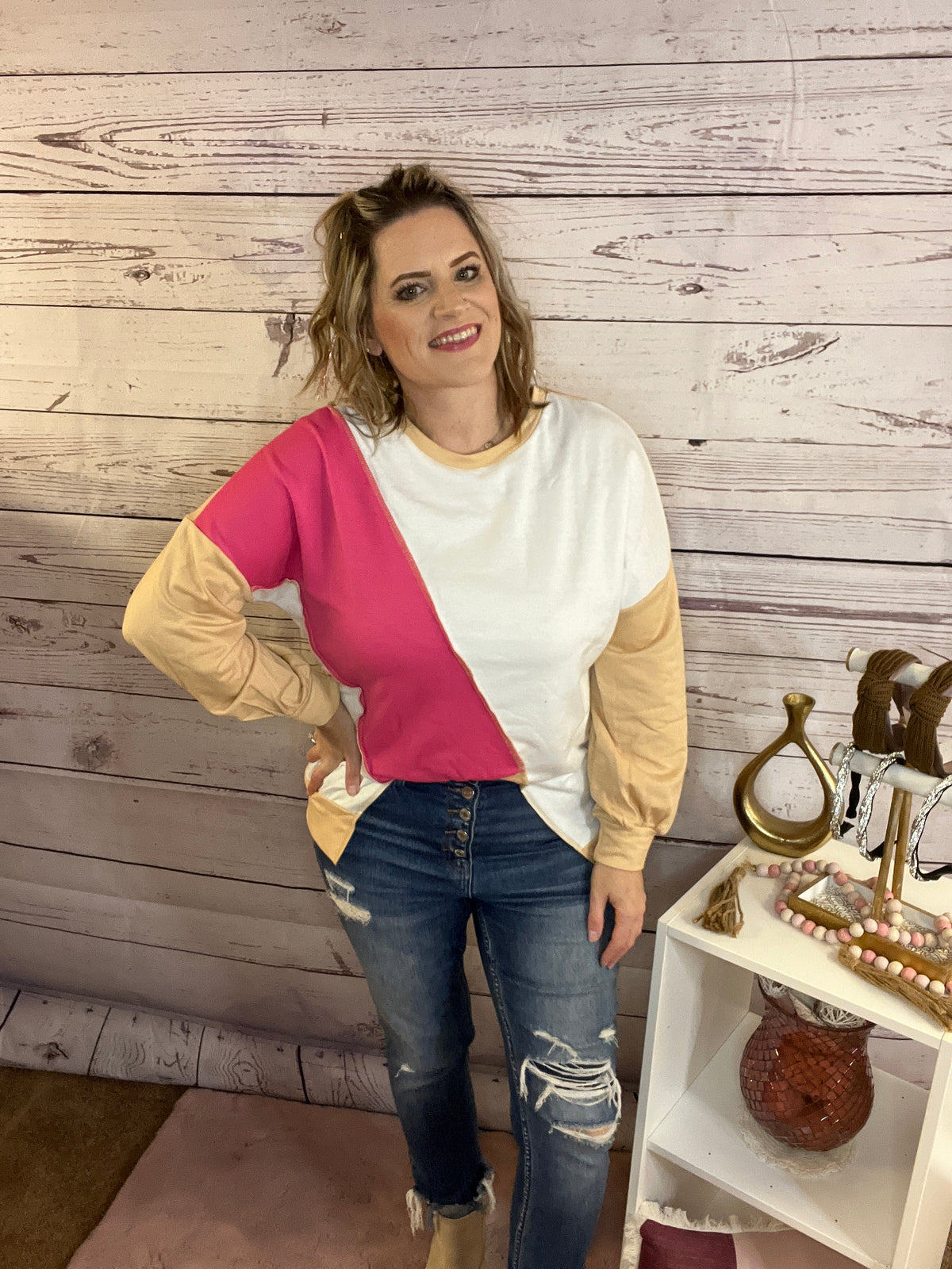 How Sweet It Is Color Block Top