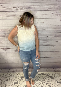 All Along Eyelet Ombre Top