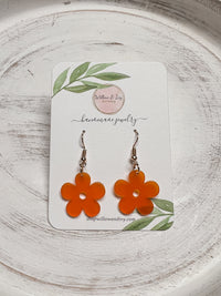 Flower Power Resin Boho Earrings
