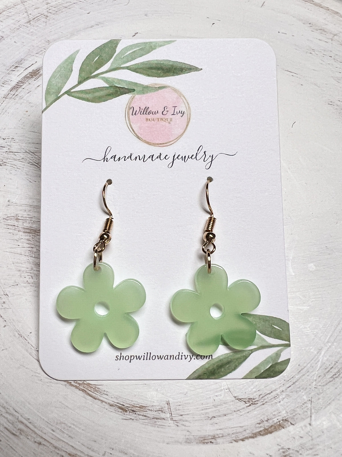 Flower Power Resin Boho Earrings