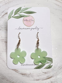 Flower Power Resin Boho Earrings