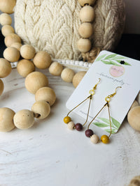 Assorted Bead Earrings - Gold