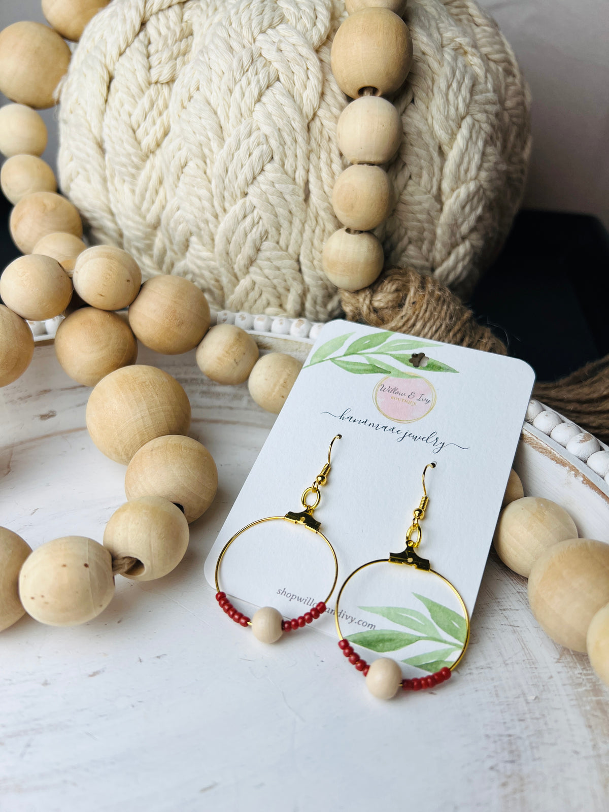 Assorted Bead Earrings - Gold