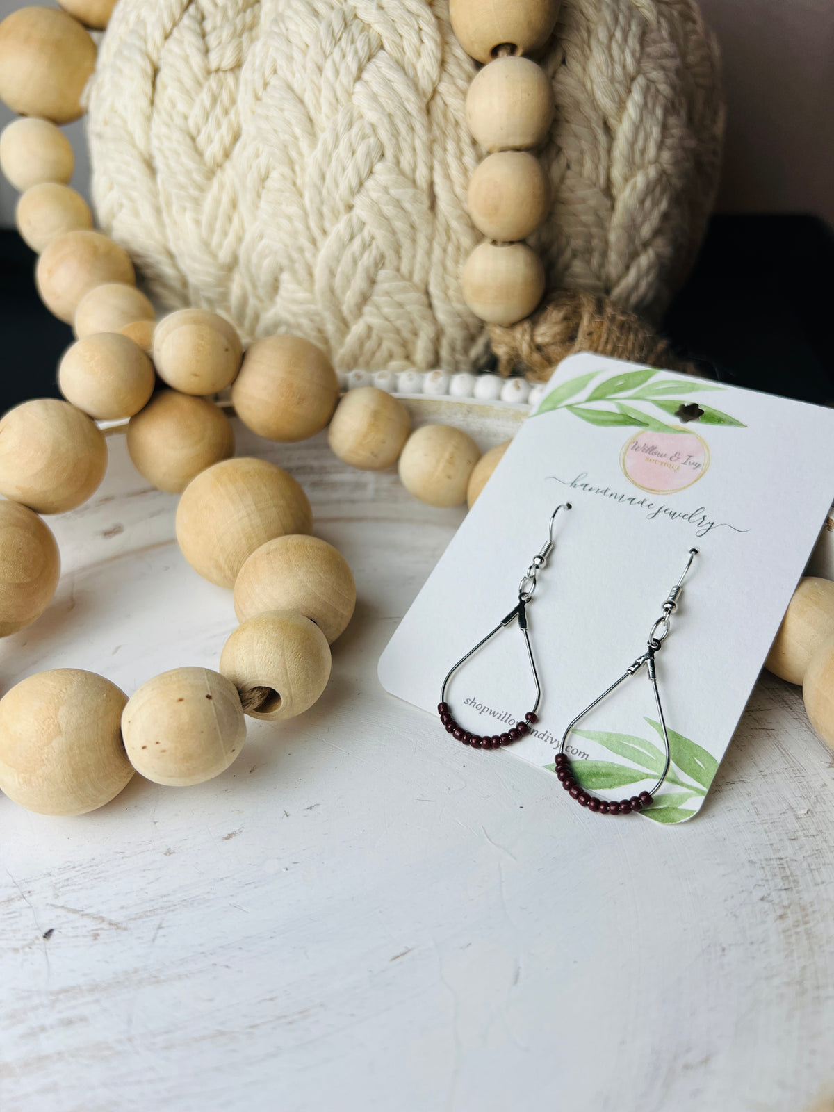 Assorted Bead Earrings - Silver