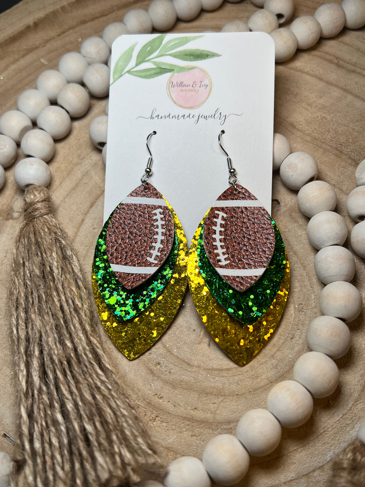 Game Day Sequin Layer Drop Earrings