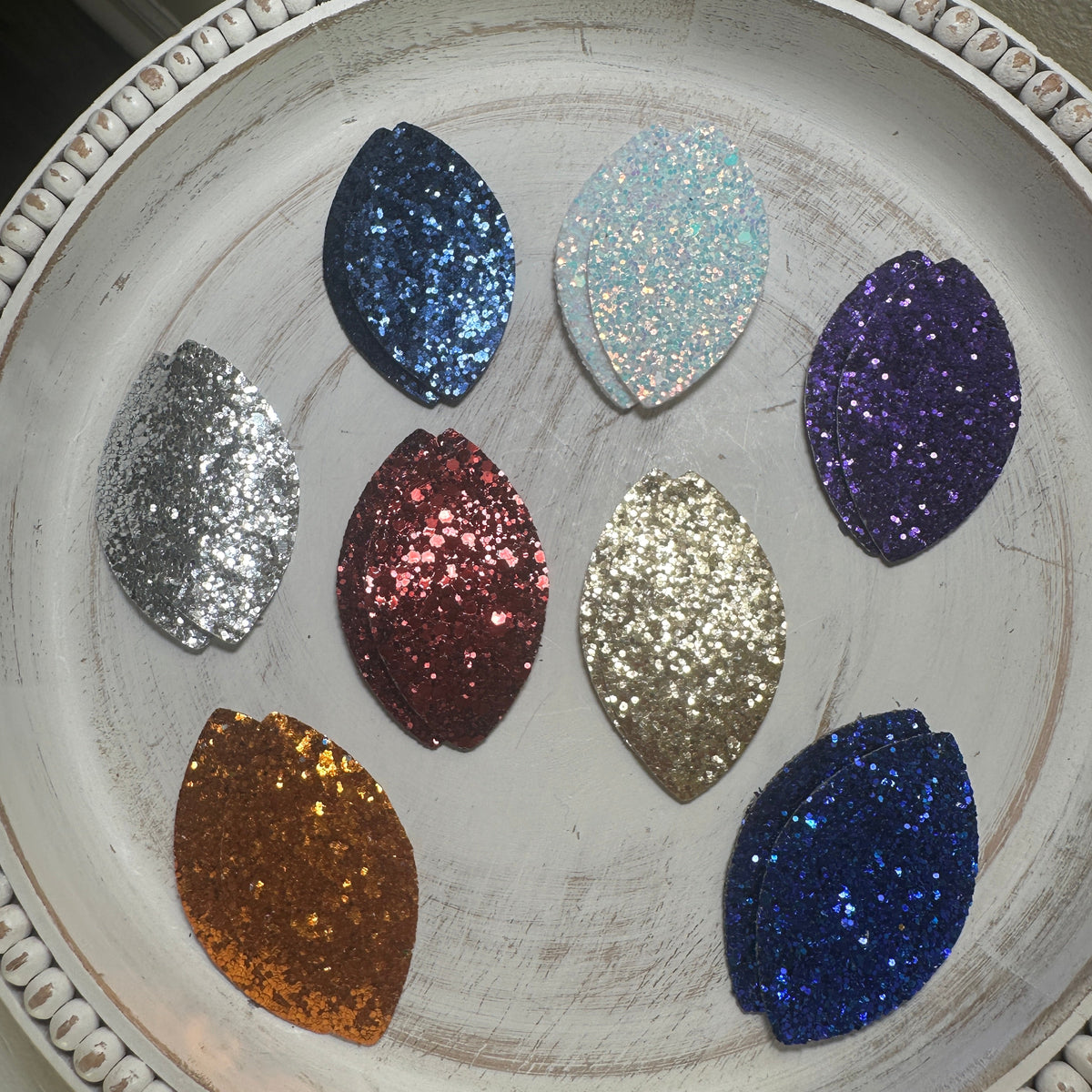 Large Glitter Faux Leather Piece