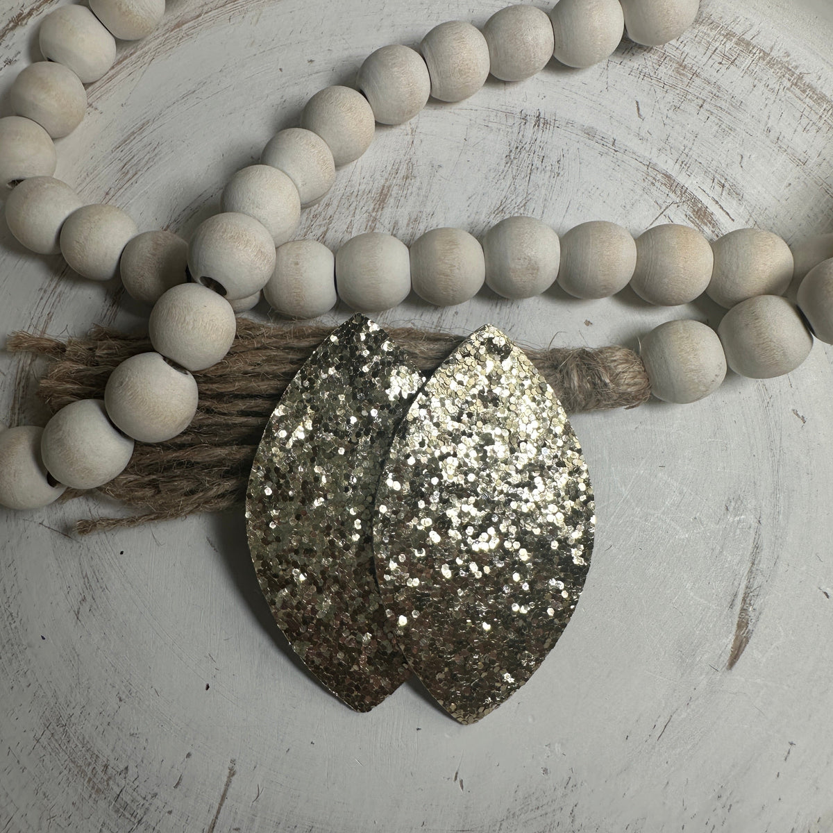 Large Glitter Faux Leather Piece