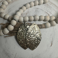 Large Glitter Faux Leather Piece