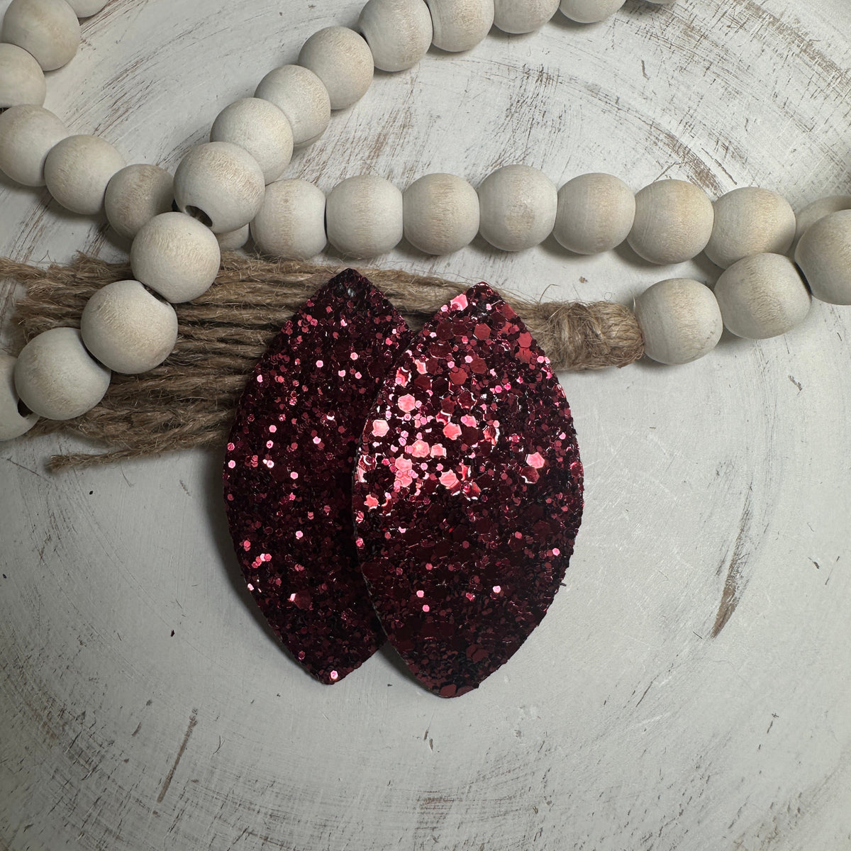 Large Glitter Faux Leather Piece