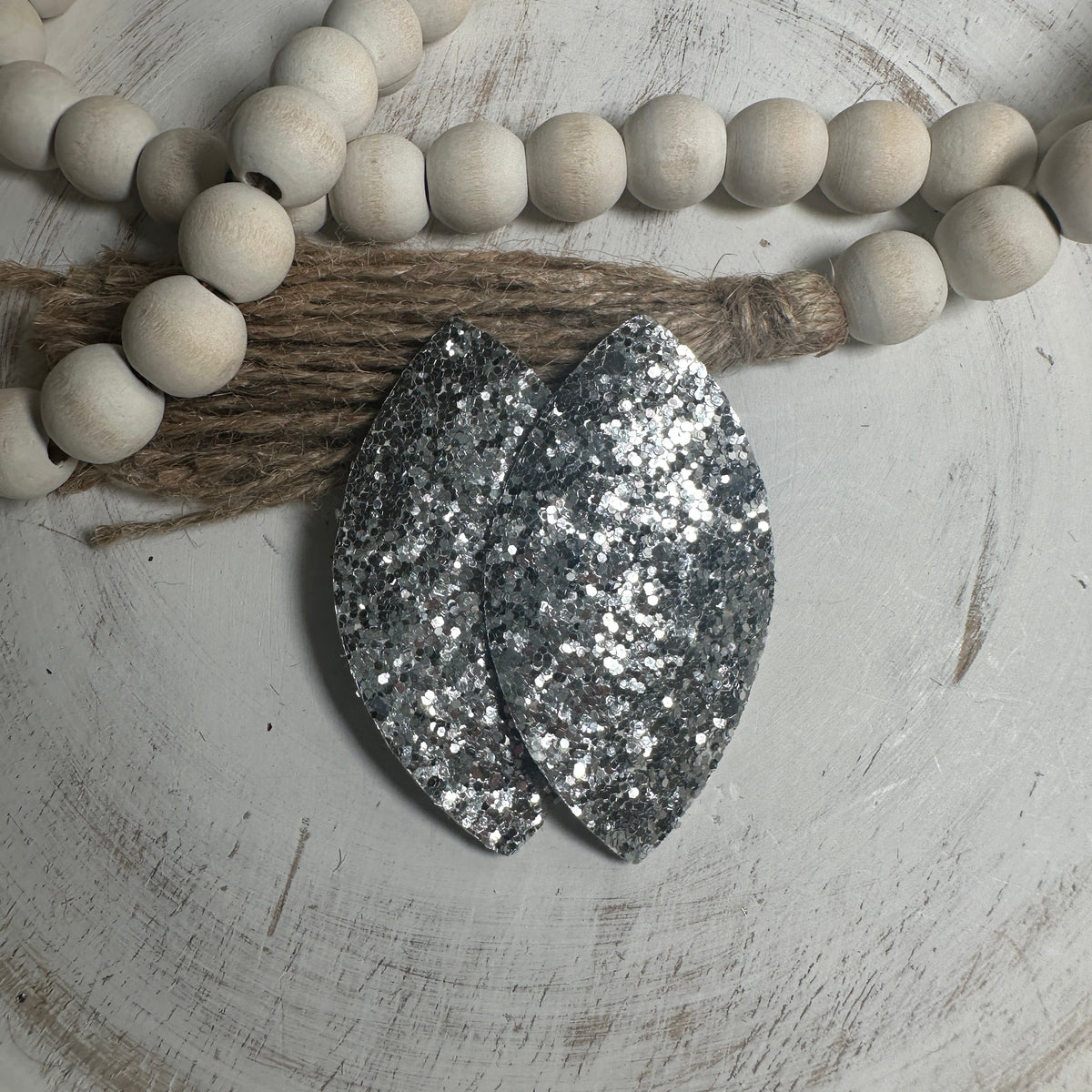 Large Glitter Faux Leather Piece