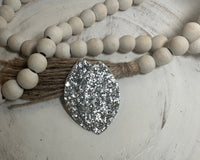 Small Glitter Faux Leather Piece