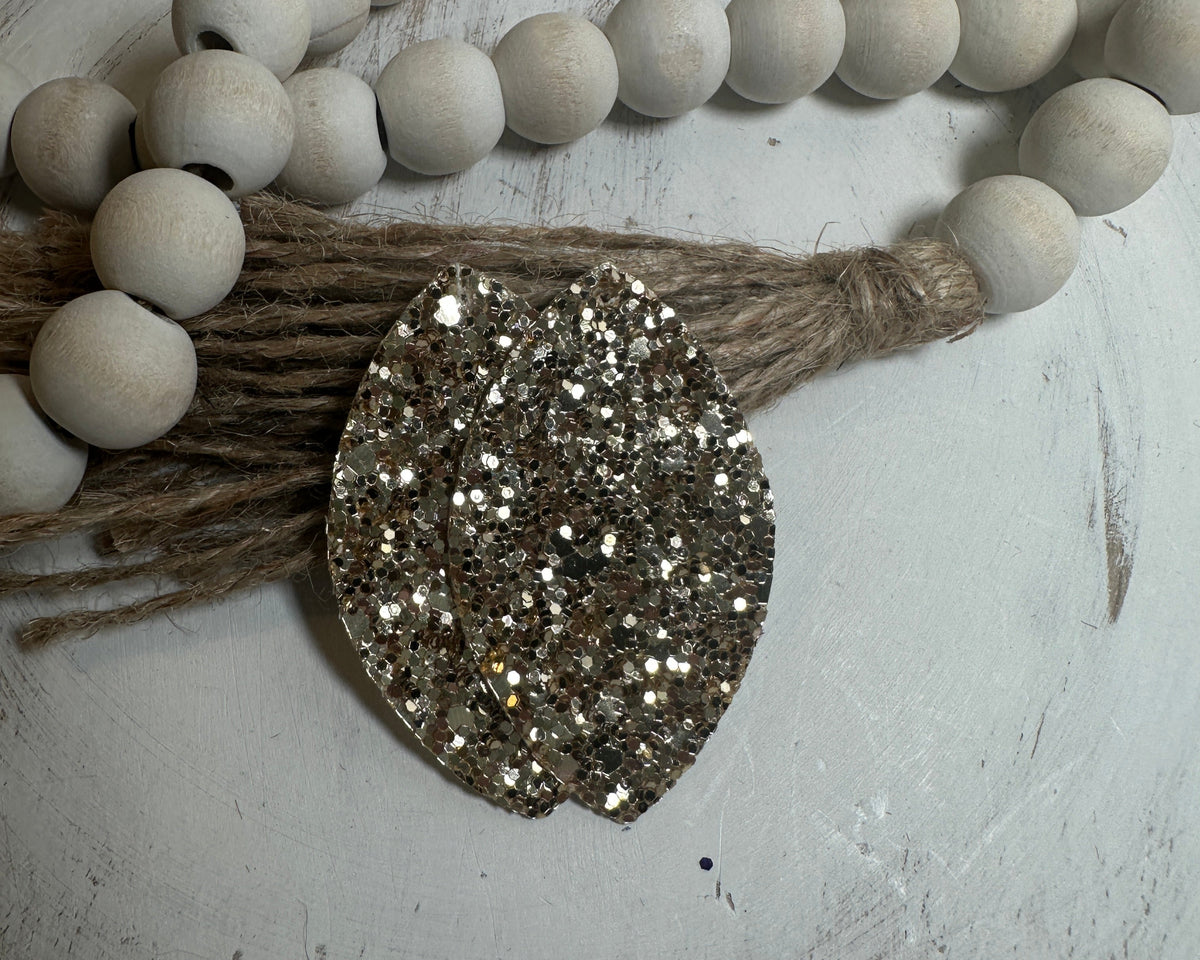 Small Glitter Faux Leather Piece