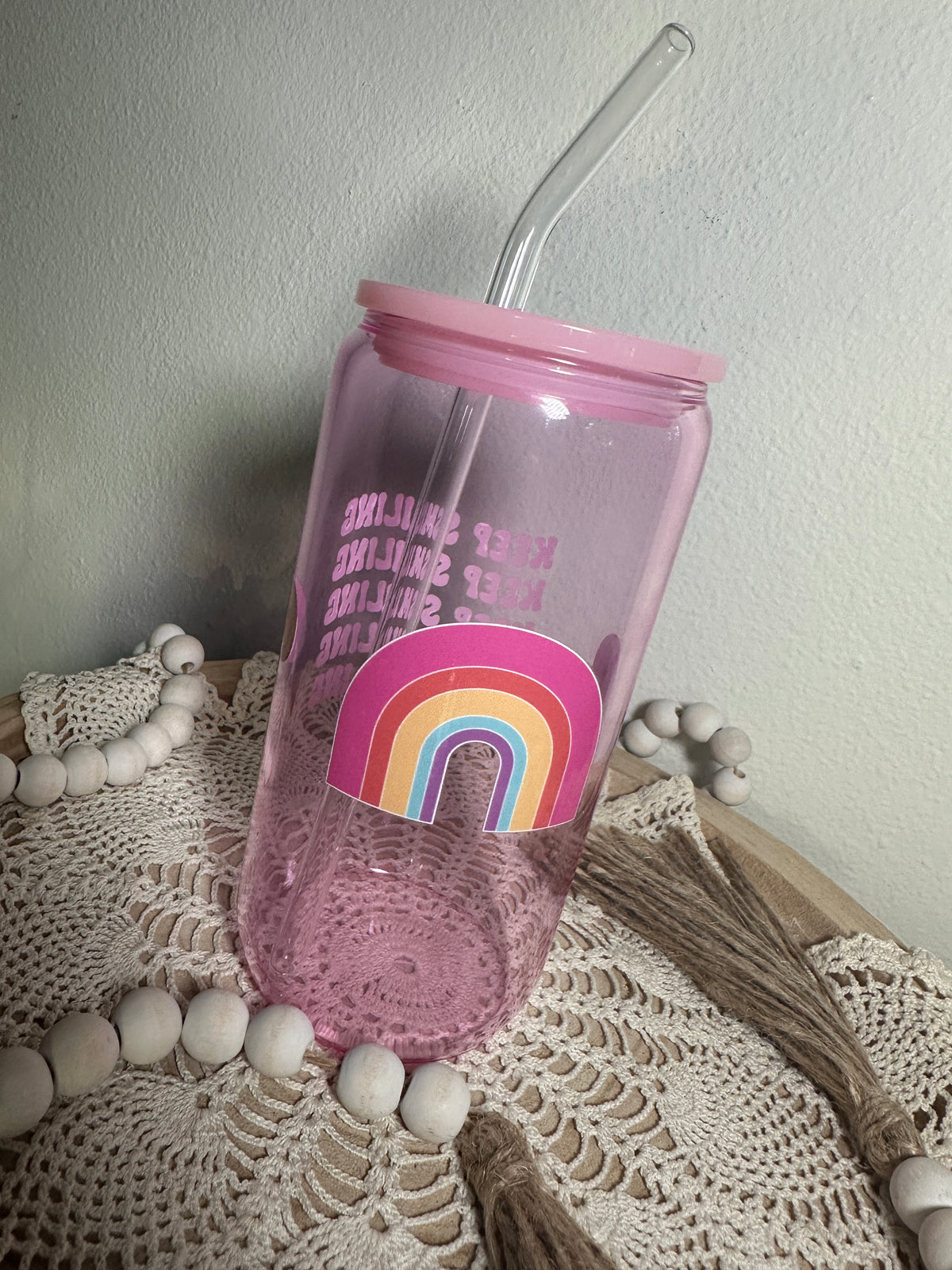 Colored Glass Cups - 16 oz