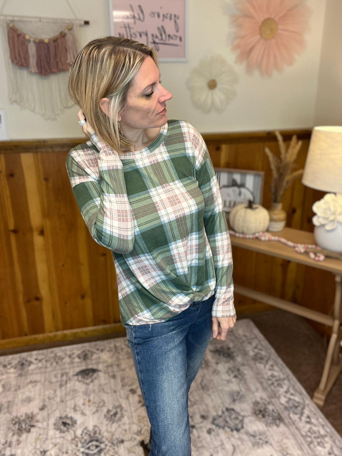 Harvest Haven Plaid Sweater