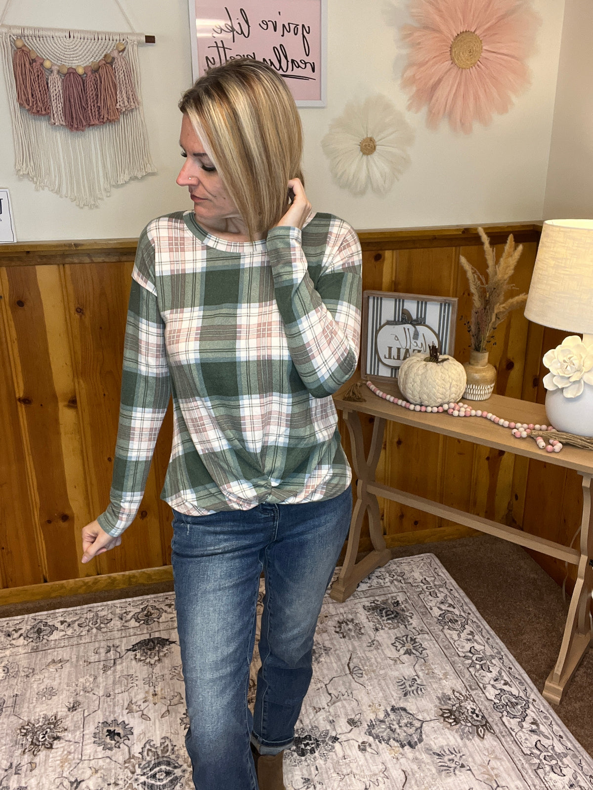 Harvest Haven Plaid Sweater