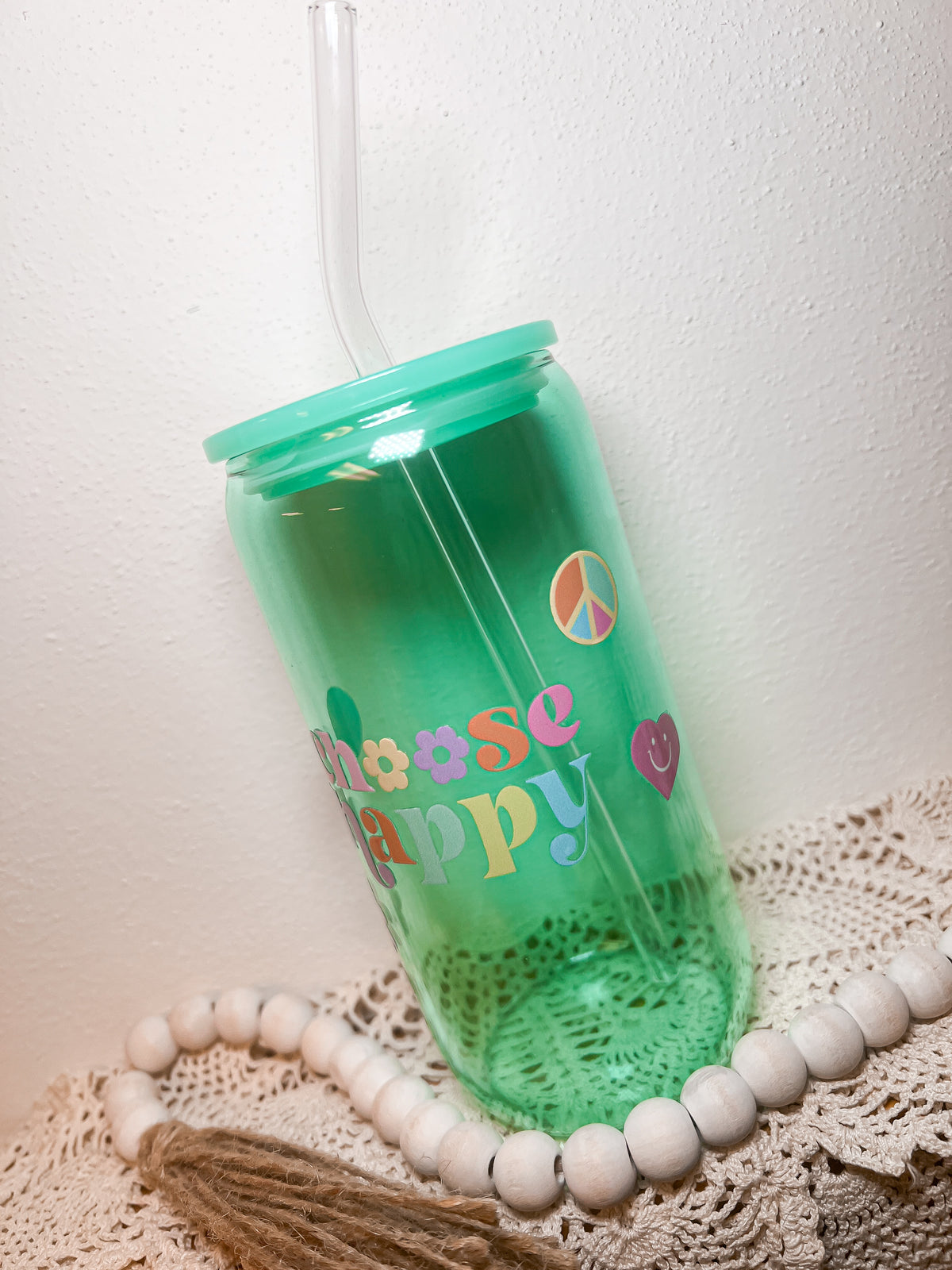 Colored Glass Cups - 16 oz