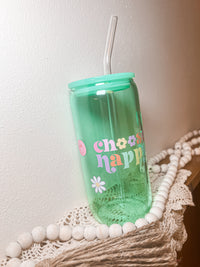 Colored Glass Cups - 16 oz