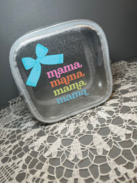 Sparkly Silver Square Pouch