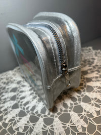 Sparkly Silver Square Pouch