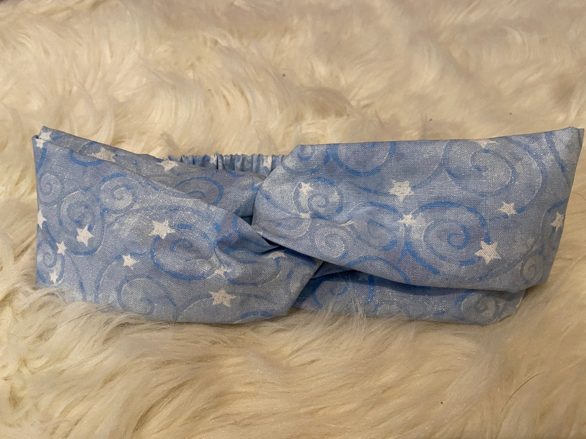Light Blue Stars & Sparkle Headband