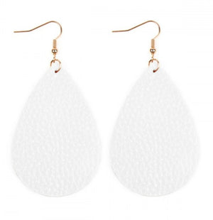 Leather Teardrop Earrings *