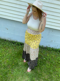 Sweet Heart of Summer Color Block Maxi Skirt