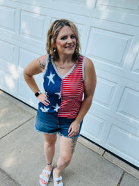 The Stars & Stripes Flag Sleeveless Top *
