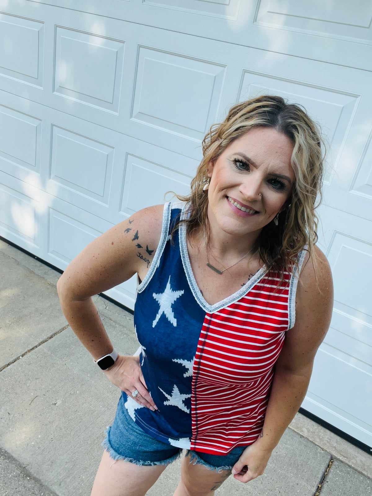 The Stars & Stripes Flag Sleeveless Top *