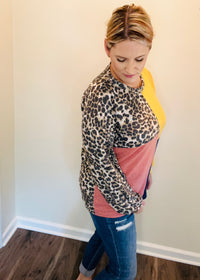 Never More Color Block Top