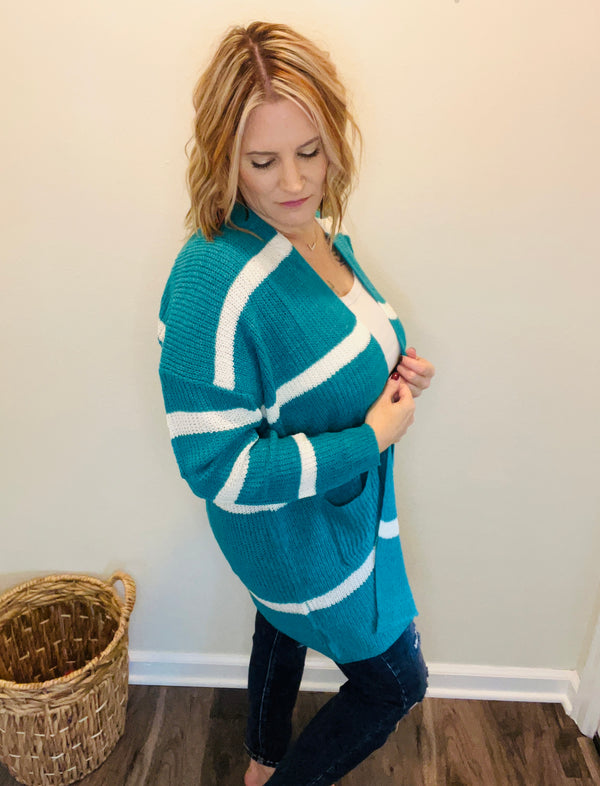 All I Need Striped Cardigan