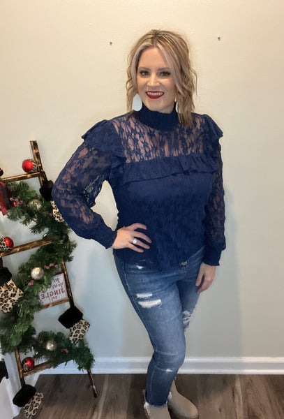 Christmas Cheer Lace Top