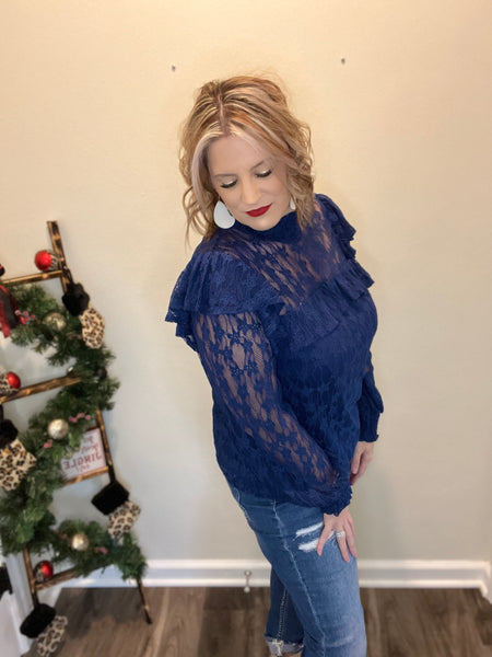 Christmas Cheer Lace Top