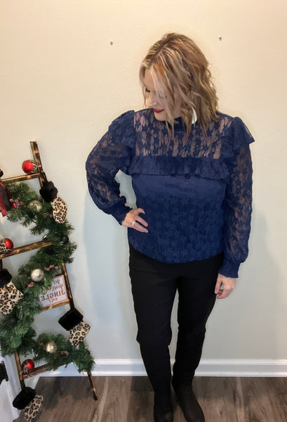 Christmas Cheer Lace Top