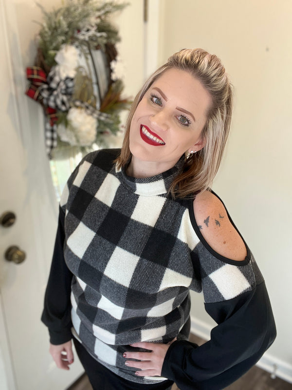 Sleigh All Day One Cold Shoulder Sweater