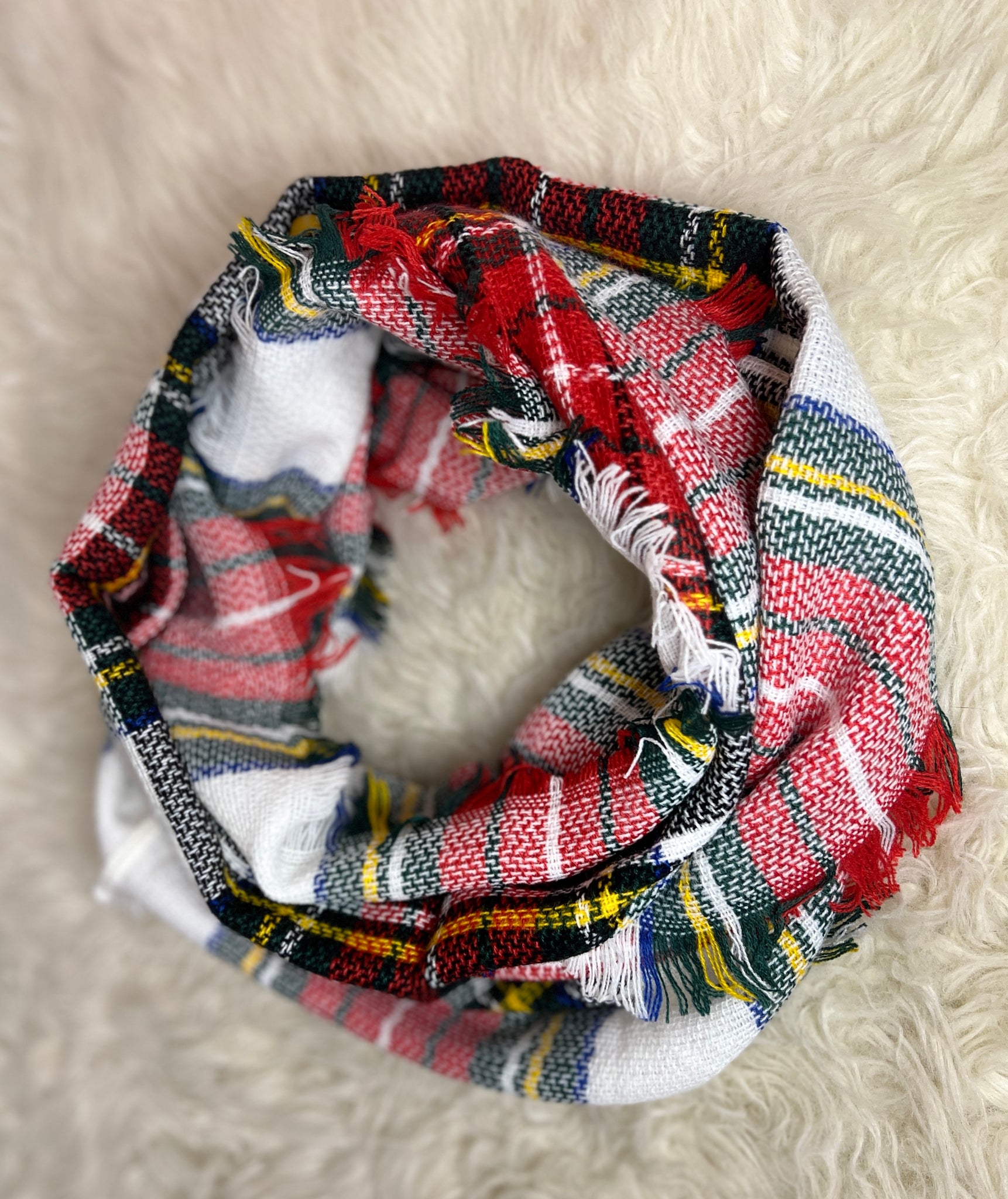 Christmas Plaid Infinity Scarf