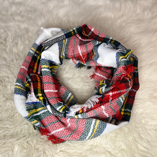 Christmas Plaid Infinity Scarf