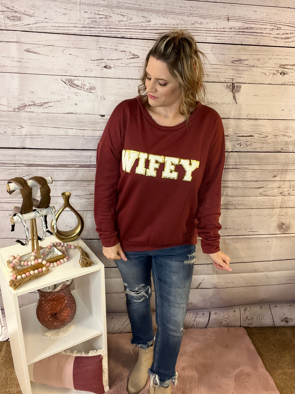 The WIFEY Patch Sweater