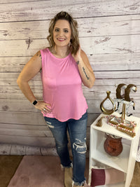 Pretty In Pink Sleeveless Top