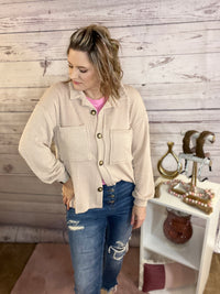 Last Forever Taupe Shacket