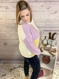 Just a Dream Square Color Block Sweater