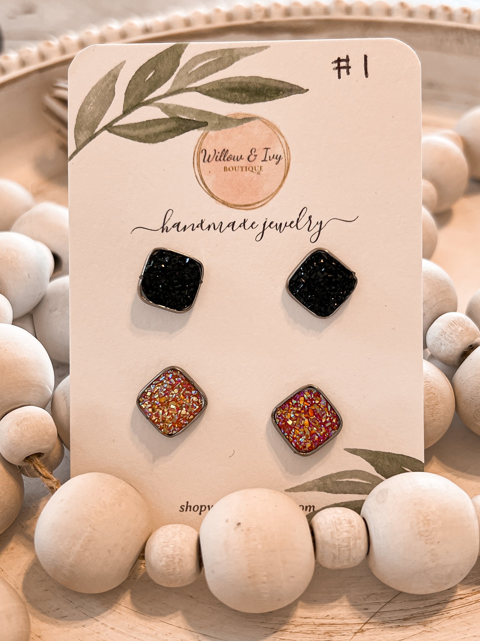 Druzy Stud Earrings