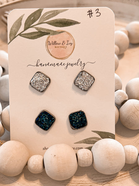 Druzy Stud Earrings