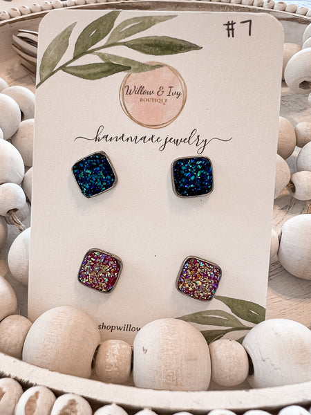 Druzy Stud Earrings