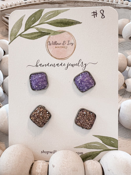 Druzy Stud Earrings