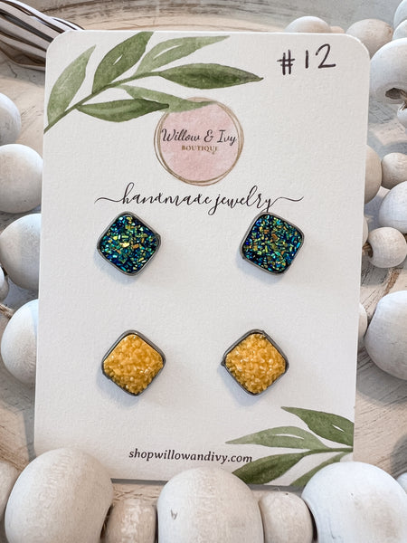 Druzy Stud Earrings