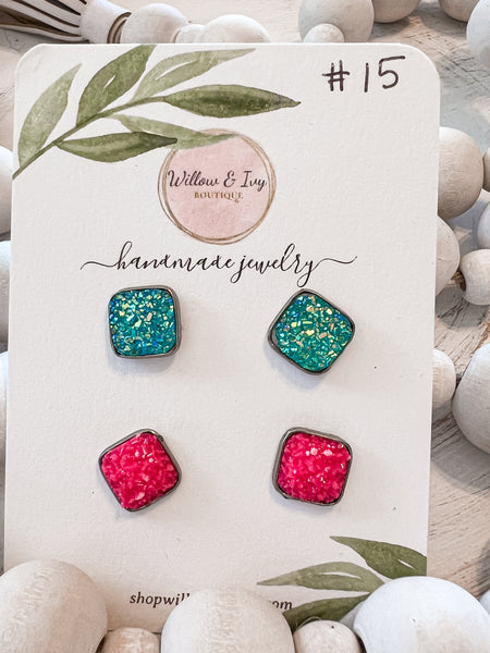 Druzy Stud Earrings